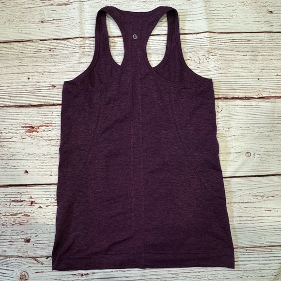 Lululemon Swiftly Tech Racerback in Black / Chilled Grape Sz 8 - Picture 11 of 11